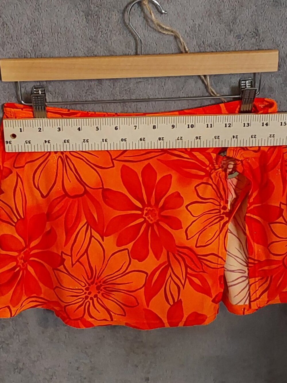 Ocean Dream Women's Tankini Swim Set Size 14 Orange Floral Skort 2 Piece Swimsui - Picture 7 of 13